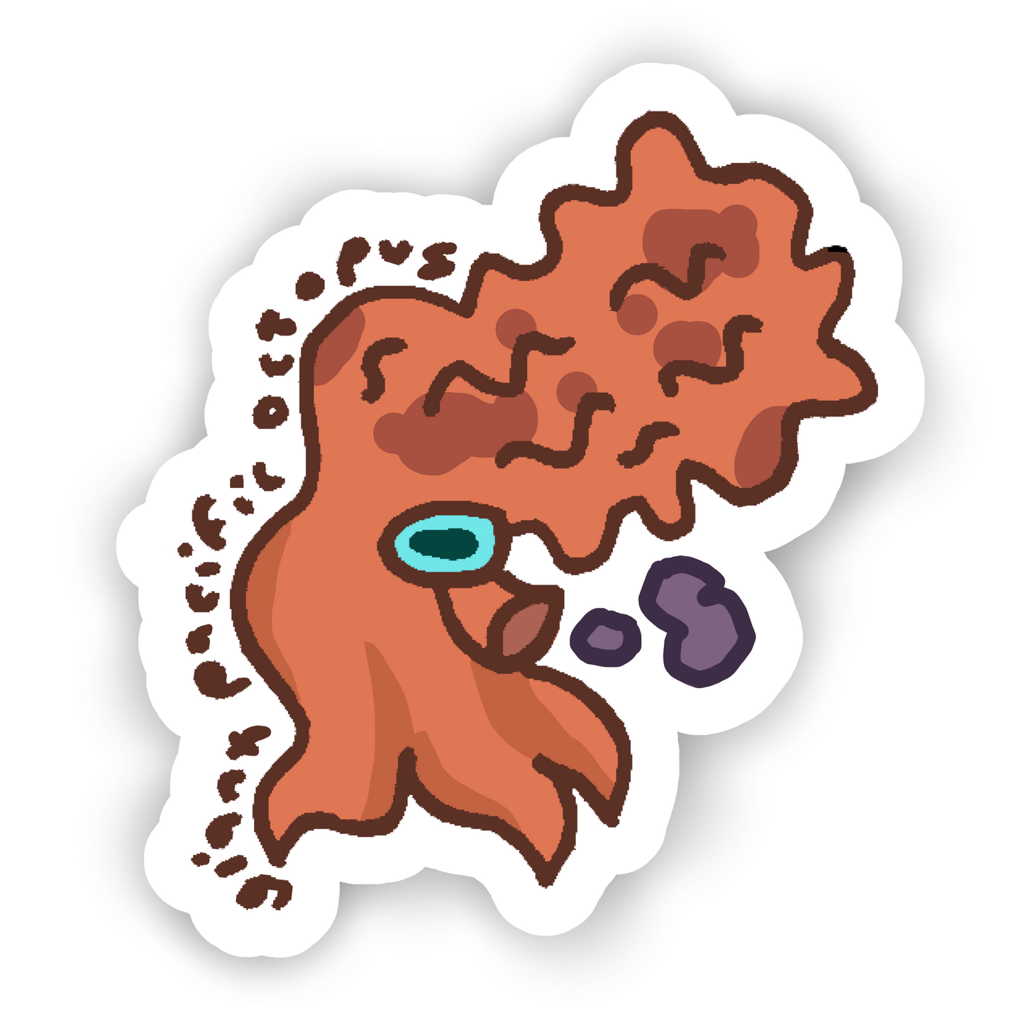 The Giant Pacific Octopus Sticker (2.5"x2.8")