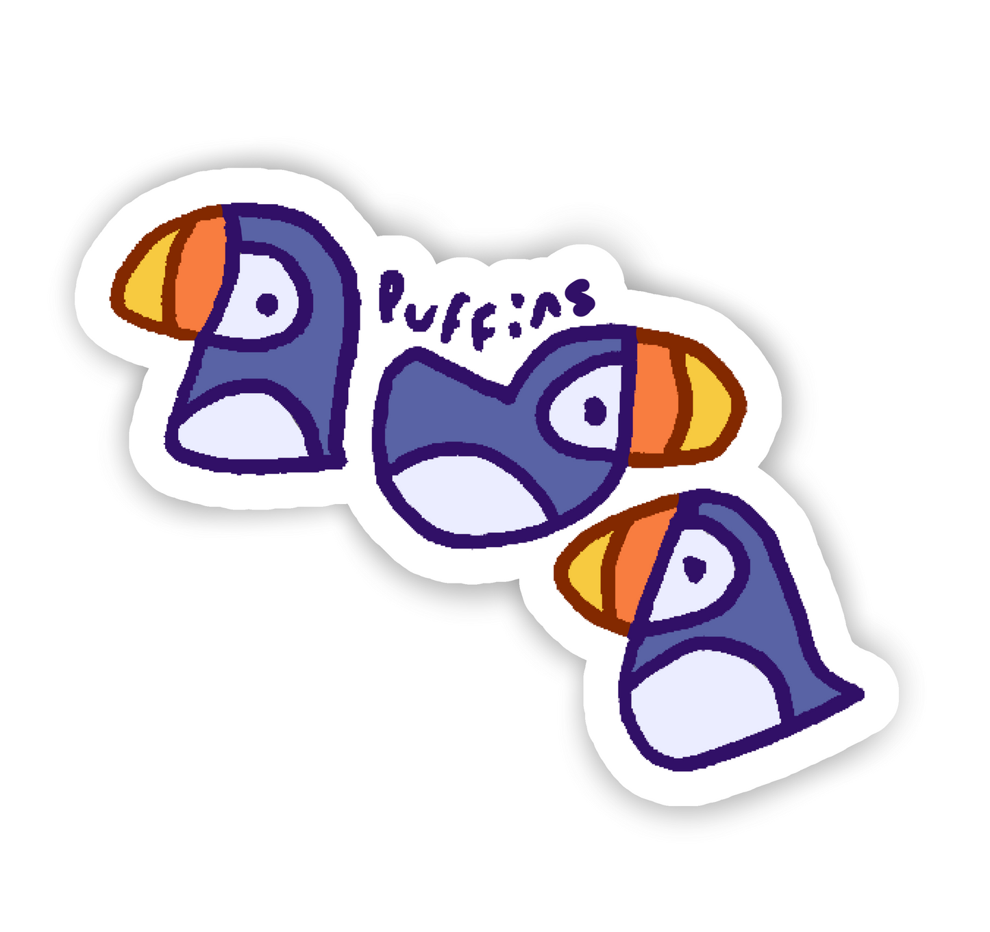 The Puffins Sticker (2.9"x2.2")