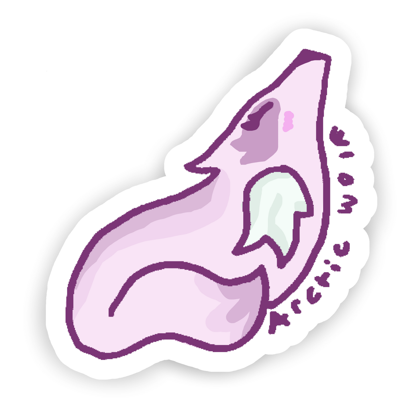 The Arctic Wolf Sticker (2.4"x2.5")