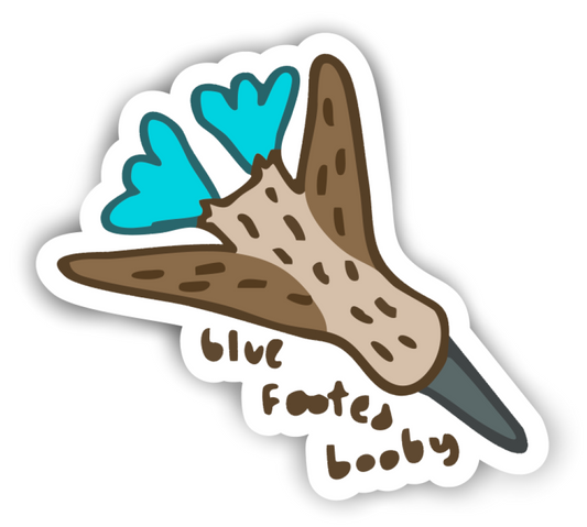 The Blue Footed Booby Sticker (2.5"x2.3")