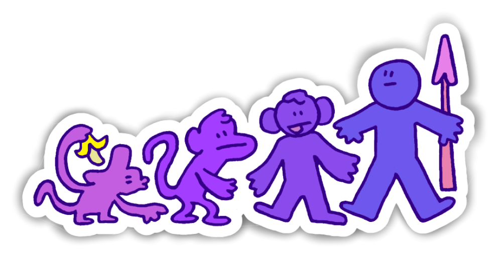 The Human Origins Sticker (3.7"x1.7")