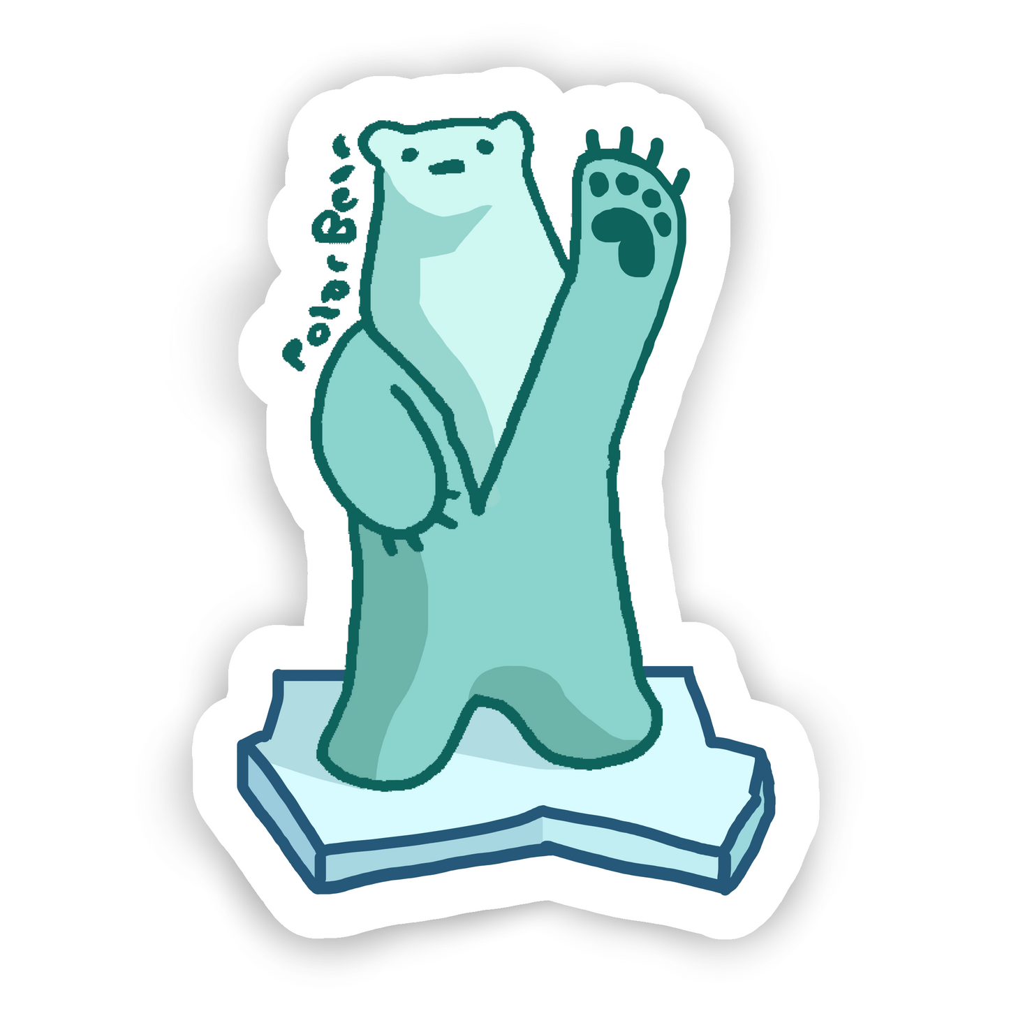 The Polar Bear Sticker (2.1"x3")