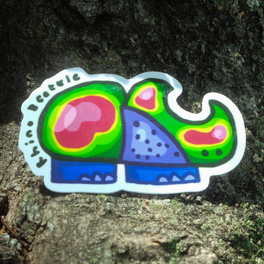 The Rhino Beetle Sticker (3.4"x1.9")