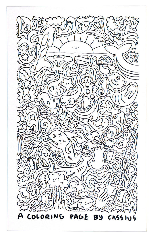 The Ocean Coloring Poster (11"x17")
